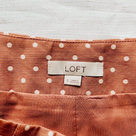 Loft Polka dot skirt, Size 0 - Picture 5 of 5